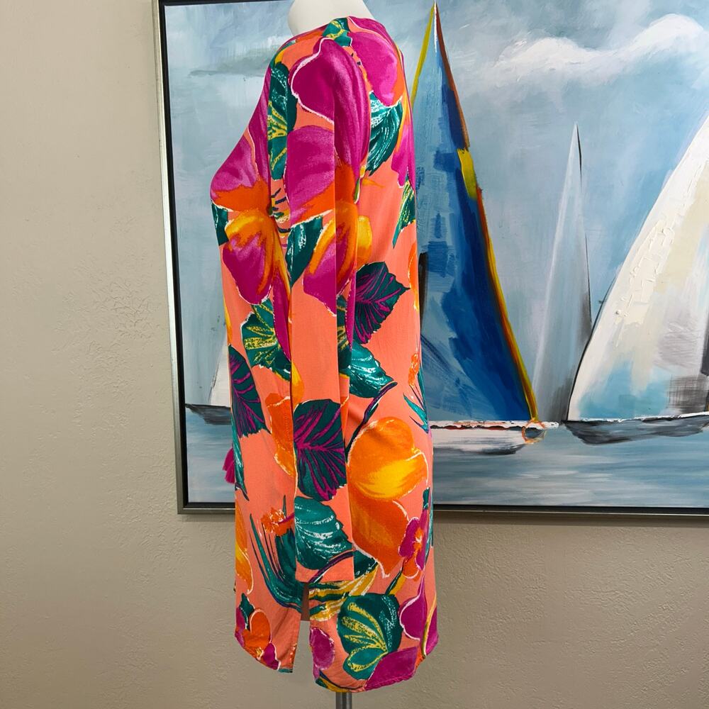 La Blanca Swim Cover up Size XS Multicolor bold tropical print - Picture 4 of 8